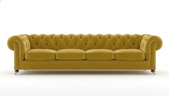 Wohnzimmer Luxus Viersitzer Sofa Couch Modern Chesterfield Textil Möbel