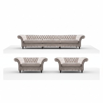 Wohnzimmer Modern Polstermöbel 3tlg Sofas Set Neu Einrichtung Chesterfield