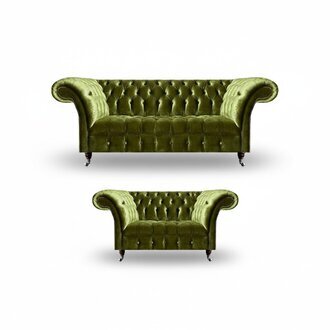 Wohnzimmer Moderne Sitzgruppe Möbel 2x Sofas Luxuriöse Chesterfield