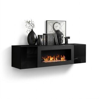Wohnzimmer Möbel Wandschrank Luxus Einrichtung Kamin Designer Hänge