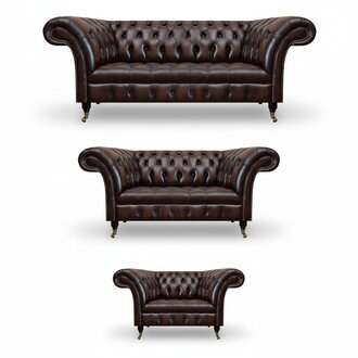 Wohnzimmer Polstermöbel Chesterfield Sofas Couch Leder Luxus Sofa Set