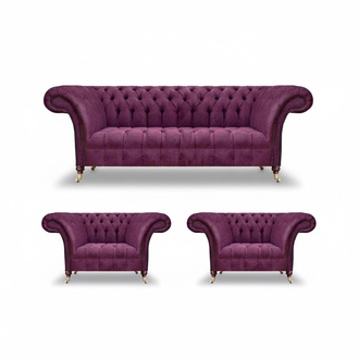 Wohnzimmer Polstermöbel Sofagarnitur 3tlg Textil Möbel Couchen Chesterfield