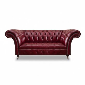 Wohnzimmer Roter Leder Chesterfield Zweisitzer Polstercouchen Edle Möbel