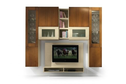 Wohnzimmer rtv Wandschrank Regal tv Holz Schränke Vitrine Wand Regale Italy