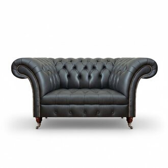 Brauner Chesterfield Einsitzer Wohnzimmer Ledersessel Polster 1-Sitzer