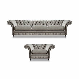 Wohnzimmer Set 2tlg Sofa Dreisitze Sitzmöbel Sessel Design Chesterfield