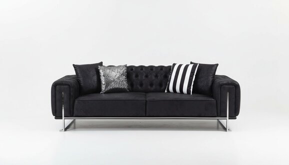 Wohnzimmer Set 2x Dreisitzer Sofa Chesterfield Couch Design Sessel Luxus Möbel