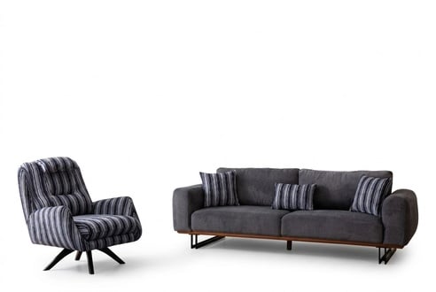 Wohnzimmer set Designer Sofagarnitur 4 +1 Sitzer Garnitur Couchen Möbel 2tlg.