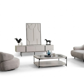 Wohnzimmer-Set Schlichte Gemütlichkeit für den Alltag