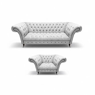 Wohnzimmer Set Sofa Dreisitze Chesterfield Sessel Modern Couch Design Möbel