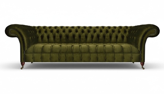Wohnzimmer Sofa Dreisitze Couch Neu Chesterfield Grün Polstermöbel Einrichtung
