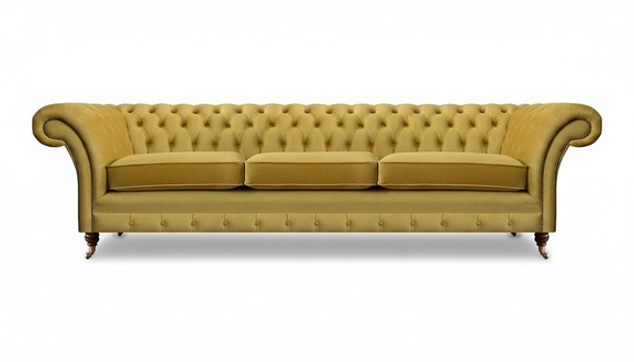 Wohnzimmer Sofa Dreisitzer Couch Einrichtung Neu Chesterfield Sitz Textil