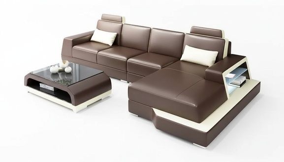 Wohnzimmer Sofa Eckcouch Ledersofa Couchgarnitur Sitzpolster Couchen Sofas Neu