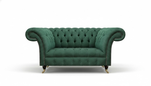 Wohnzimmer Sofa Grün Zweisitzer Sofas Polstermöbel Chesterfield Neu