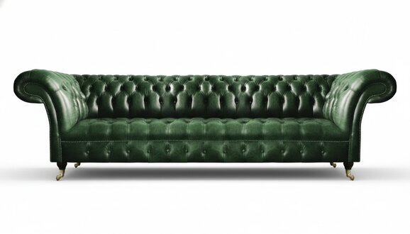 Wohnzimmer Sofa Viersitzer Couch Luxus Leder Polstermöbel Chesterfield