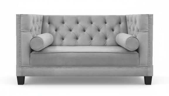 Wohnzimmer Sofa Zweisitzer Couch Luxus Chesterfield Textil Polster Sitz