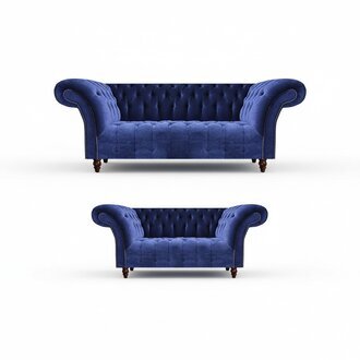 Wohnzimmer Sofagarnitur 2tlg Moderne Sitzgruppe 2x Sofas Chesterfield