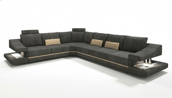 Wohnzimmer Textil neu L-Form Sitz Schlafsofa Möbel Ecksofa Couch Polstermöbel