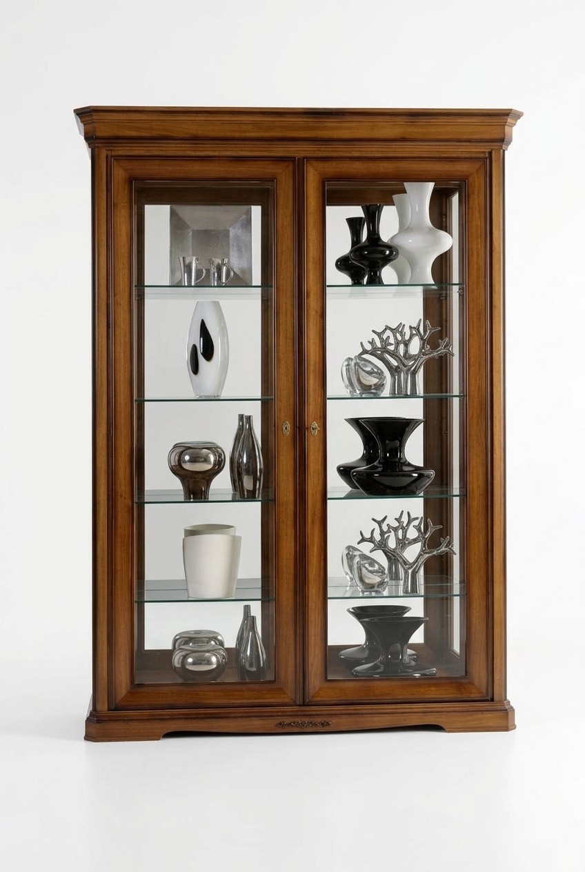 Wohnzimmer Vitrine Schrank Bücher Regal Klassische Anrichte Möbel Regale Holz