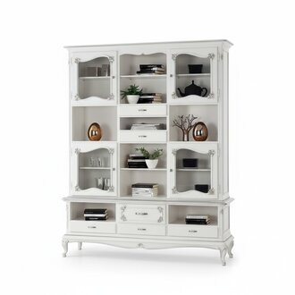 Wohnzimmer Vitrine Schrank Bücher Regal Anrichte Klassische Möbel Regale Holz