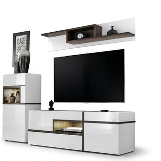 Wohnzimmer Wohnwand TV-Ständer Regal Luxus Design Set Modern Möbel Neu
