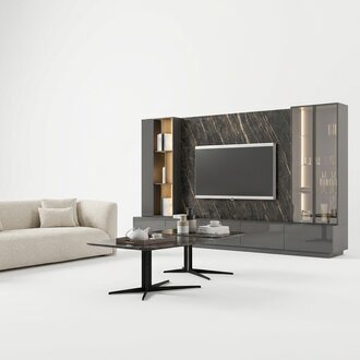 Wohnzimmermöbel Komplette Set 6tlg Designer Wohnwand Holzmöbel Luxus Einrichtung