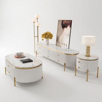 Wohnzimmermöbel Set Designer Wohnzimmer Sideboard Couchtisch