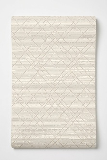 Wohnzimmerteppich Teppich Kurzflor Beige Linien Unifarben Einfarbig Teppiche