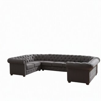 XXL Big Chesterfield Wohnlandschaft Couch Sofa Polster Eck Sitz