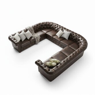 XXL Big Chesterfield Wohnlandschaft Couch Dekorative Sofa Polster Eck Sitz