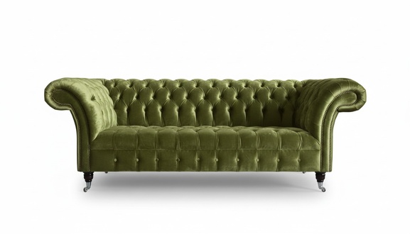 XXL Big Sofa 3 Sitzer Couch Chesterfield Deko Polster Sitz Garnitur Leder