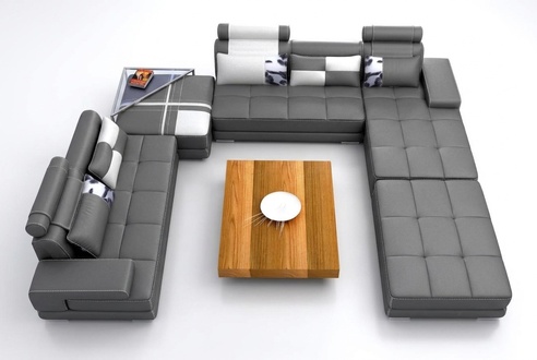XXL Designer Wohnlandschaft U Form Polster Ecksofa Eck Garnitur Sofa