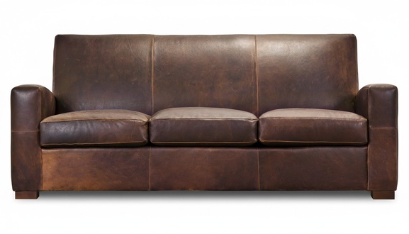 Sofa 3 Sitzer braun Couch Garnitur Leder Textil Textil