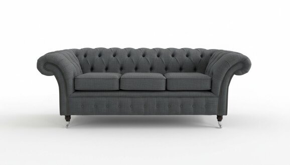 XXL Sofa 3 Sitzer Couch Chesterfield Polster Sitz Garnitur Leder Textil