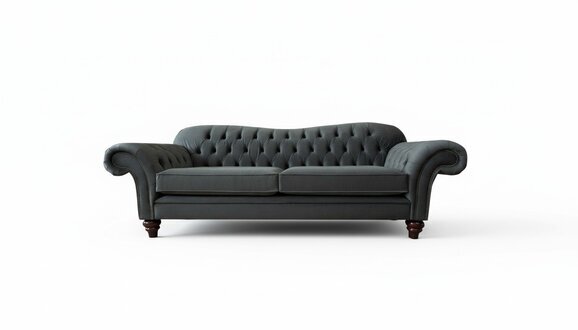 XXL Chesterfield Sofa 4 Sitzer Couch Polster Sitz Garnitur Leder Textil