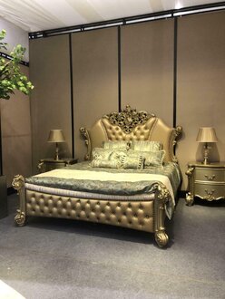 Schlafzimmer 3 tlg. Set Bett 2x Nachttisch Konsole Betten Doppel Luxus