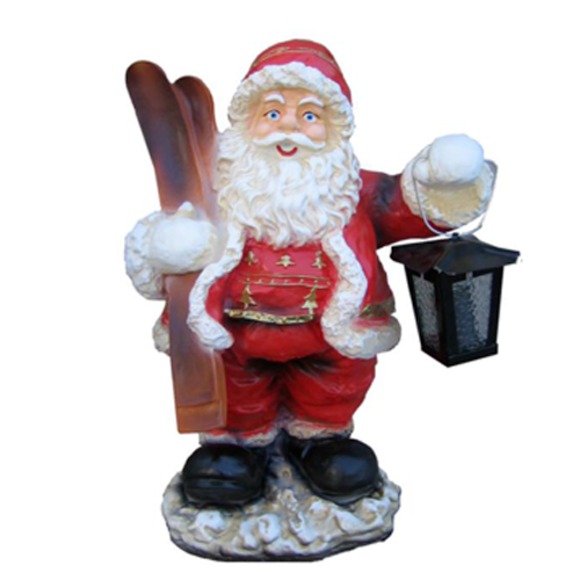 Weihnachtsmann Figur Statue Nikolaus Aussenleuchte Dekoration Skulptur