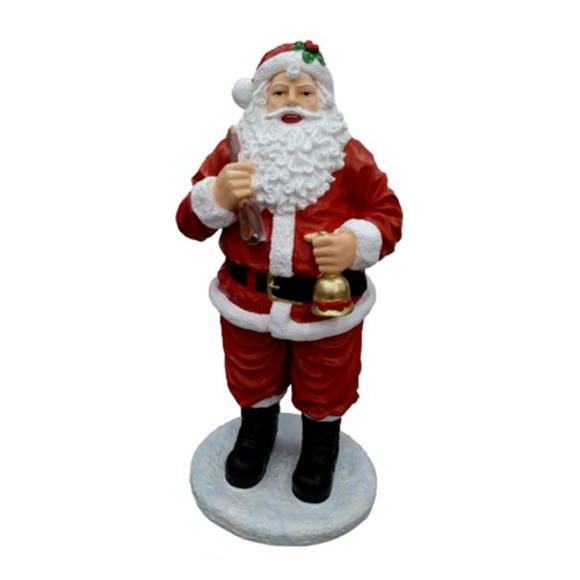 Weihnachtsmann Nikolaus Figur Statue Aussenleuchte Skulptur Dekoration