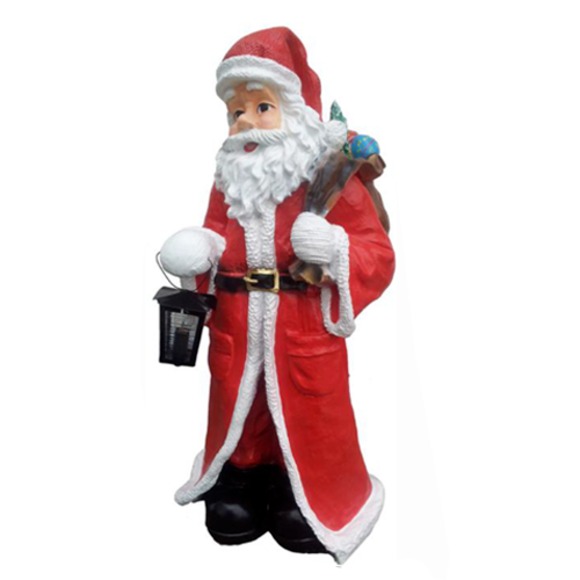 Weihnachtsmann Figur mit Lampe Stehleuchte Statuen Statue Dekoration