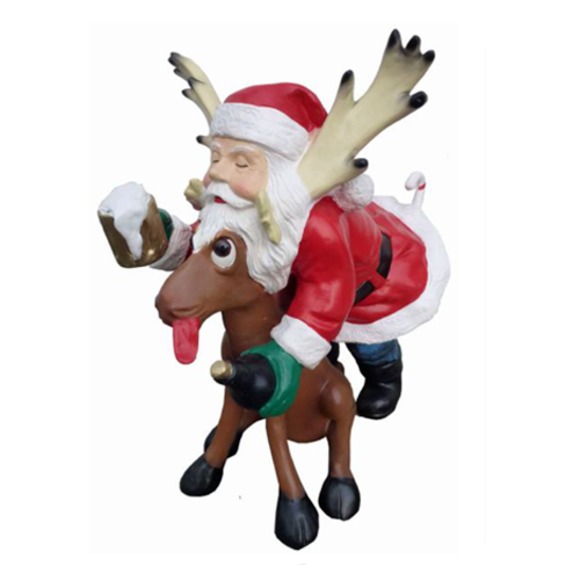 Weichnachten Rudolf Renntier Figur Statue Weihnachtsmann Figuren