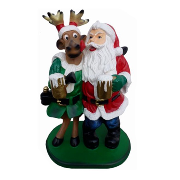 Weichnachten Rudolf Renntier Figur Statue Weihnachtsmann Dekorative Figuren