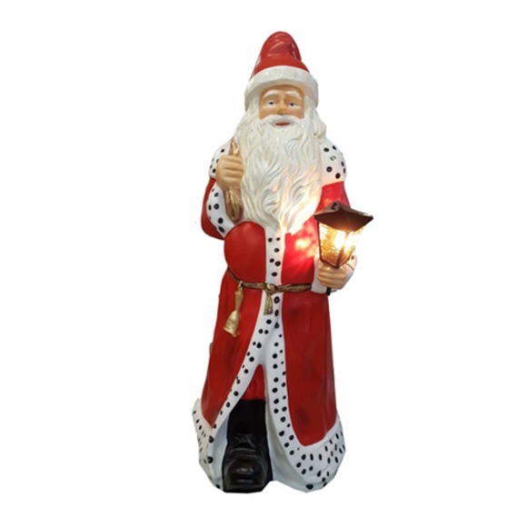 Weihnachtsmann Figur Statue Aussenleuchte Realistisch Dekoration Nikolaus
