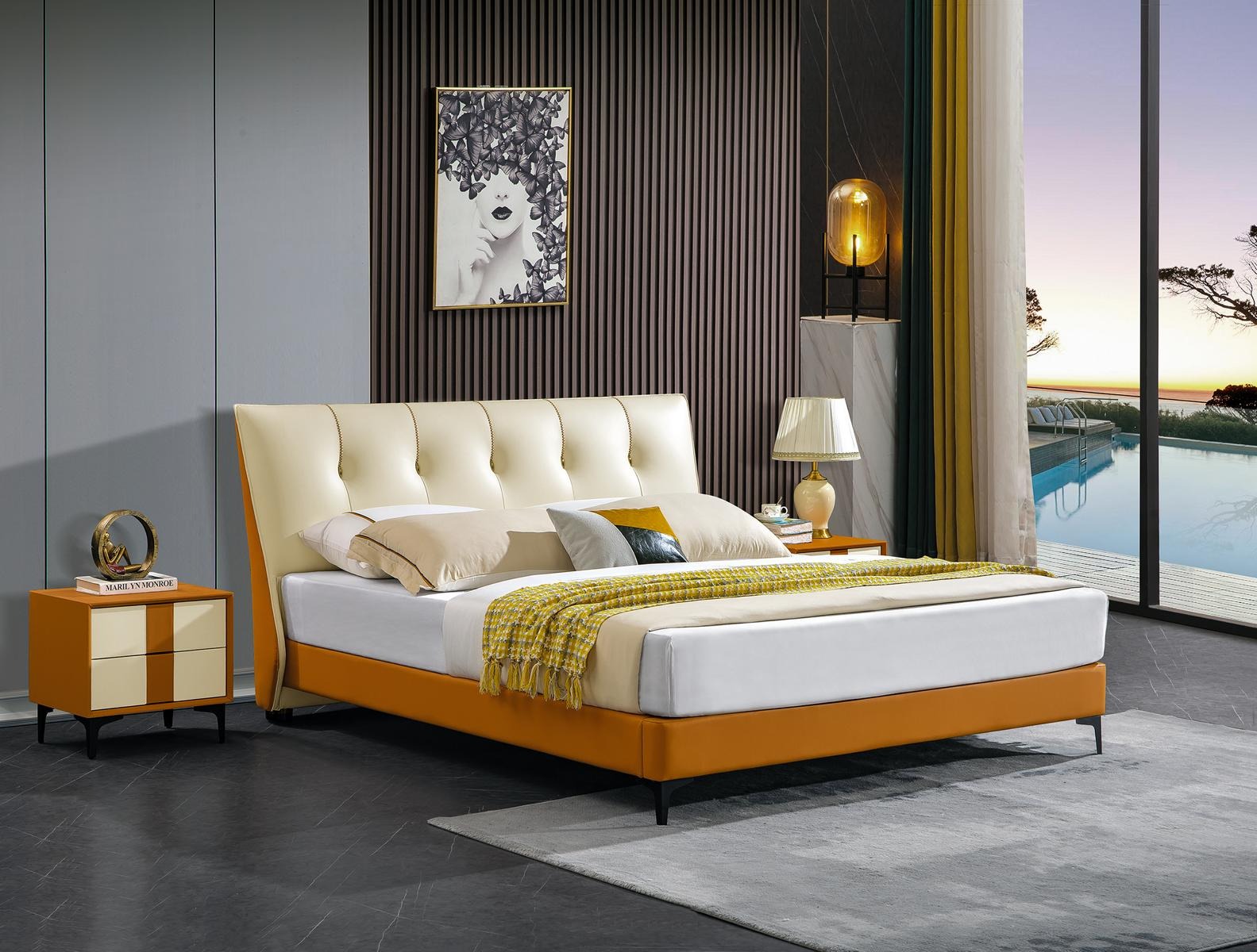 Bett Polster Design Luxus Doppel Hotel Deko Betten Luxus Hotel 180x200