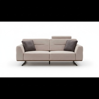 Zweisitzer Sofa 3 Sitzer Sofas Weiß Kunstleder Wohnzimmer Luxus Sitz