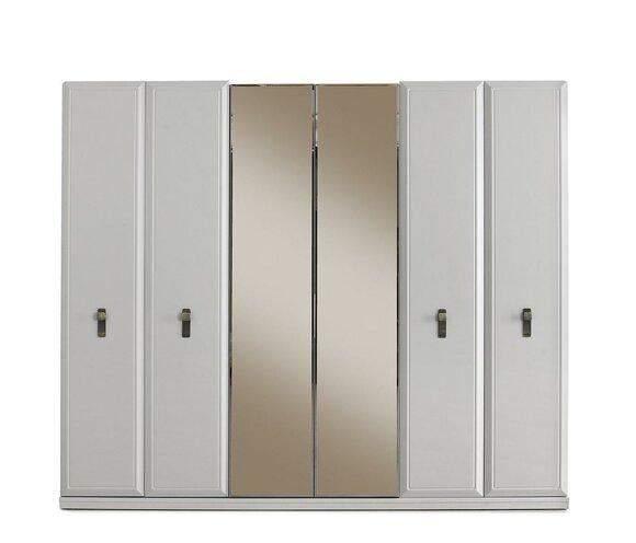 Weißer Kleiderschrank 4-türiger Holzschrank Designer Schlafzimmer Möbel