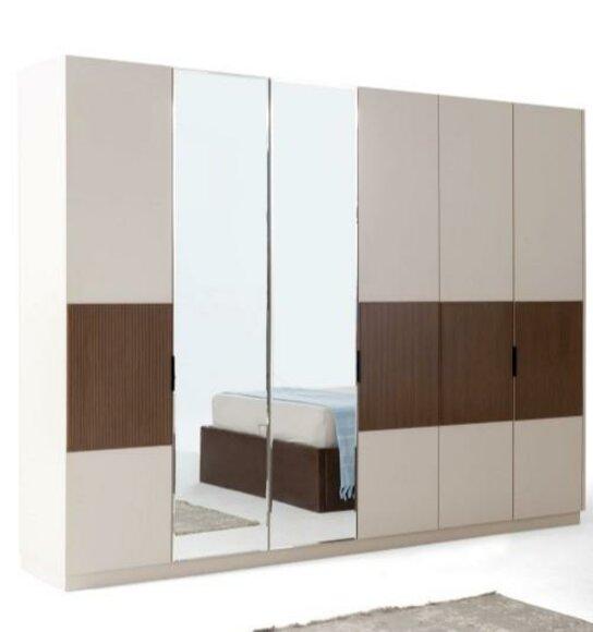 Kleiderschrank Schrank Holzschrank Schlafzimmerschrank Holz Beige Neu