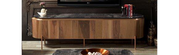 Stilvoll TV Lowboard Braun Farbe Luxuriös Möbel für Wohnzimmer Neuheit