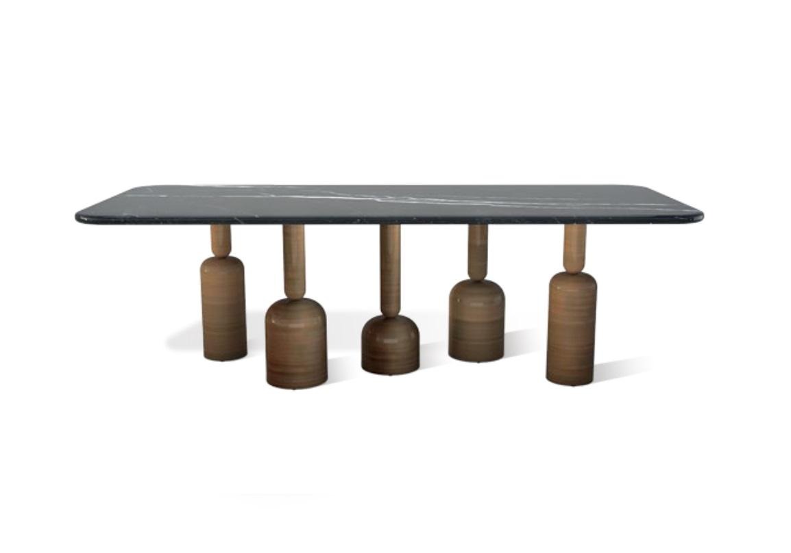 Designer Grauer Marmor Esstisch Metallbeine Luxus Esszimmer Möbel Neu