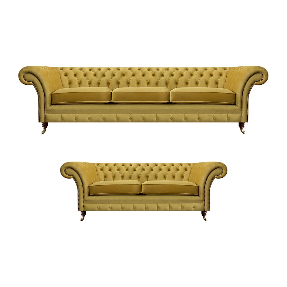 Gelb Sofagarnitur Sofas Couchen Polstermöbel Wohnzimmer Komplett Einrichtung