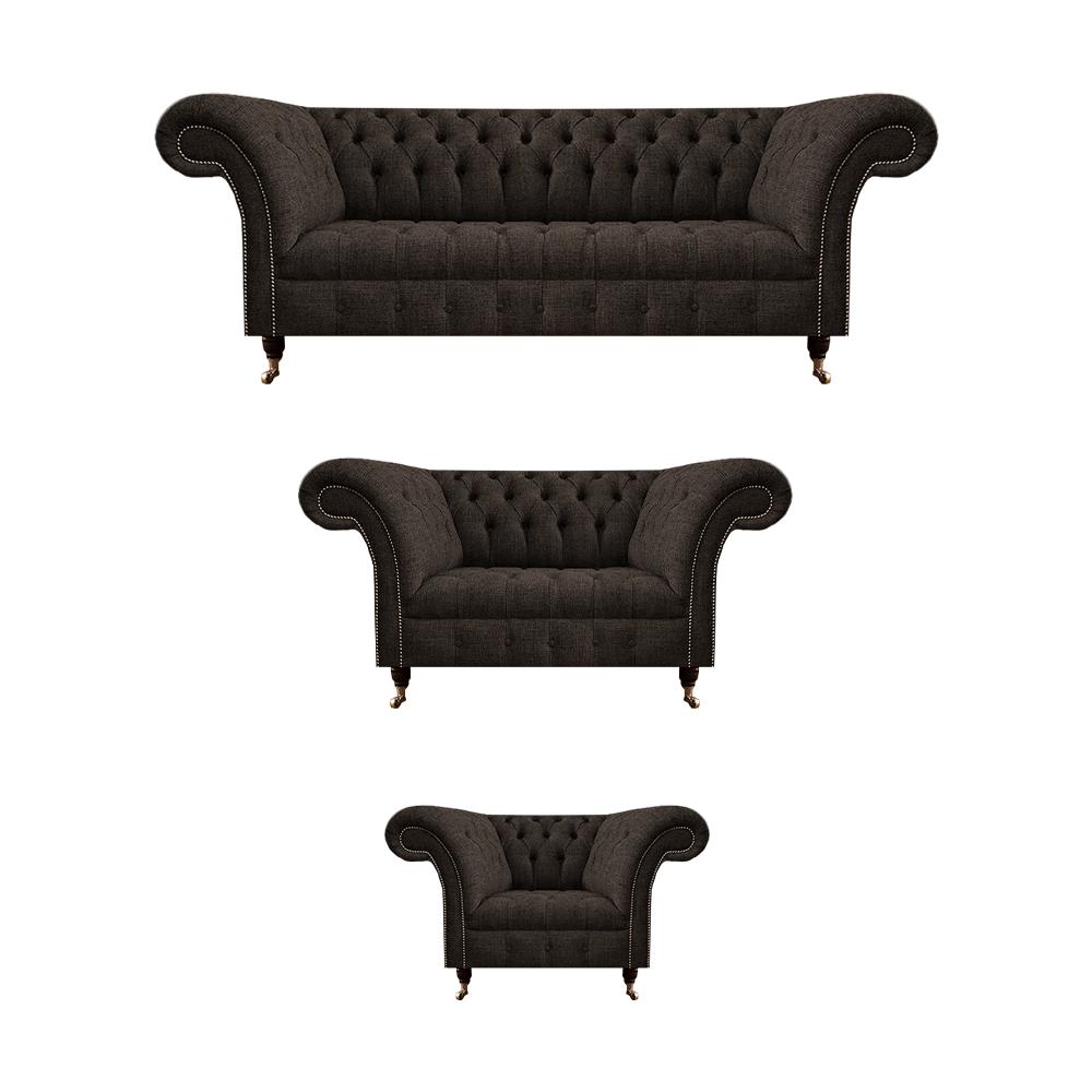 Luxus Komplett Designer Einrichtung Polstermöbel Set 3tlg Sofas Couch